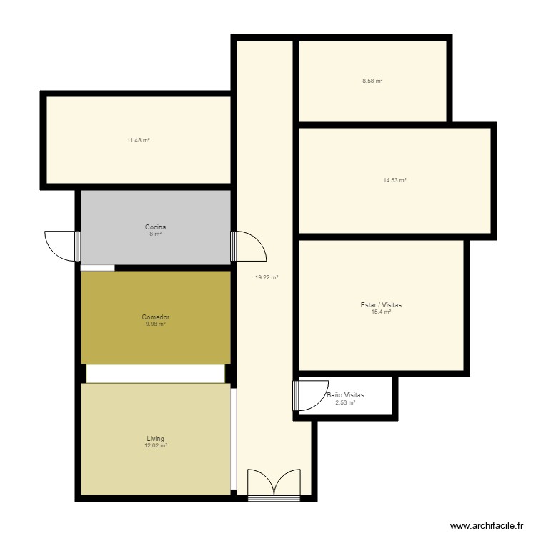 Living y Comedor. Plan de 0 pièce et 0 m2