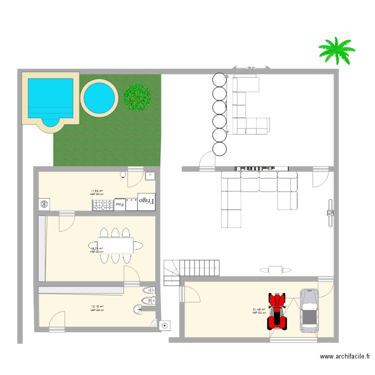 mi casa. Plan de 0 pièce et 0 m2