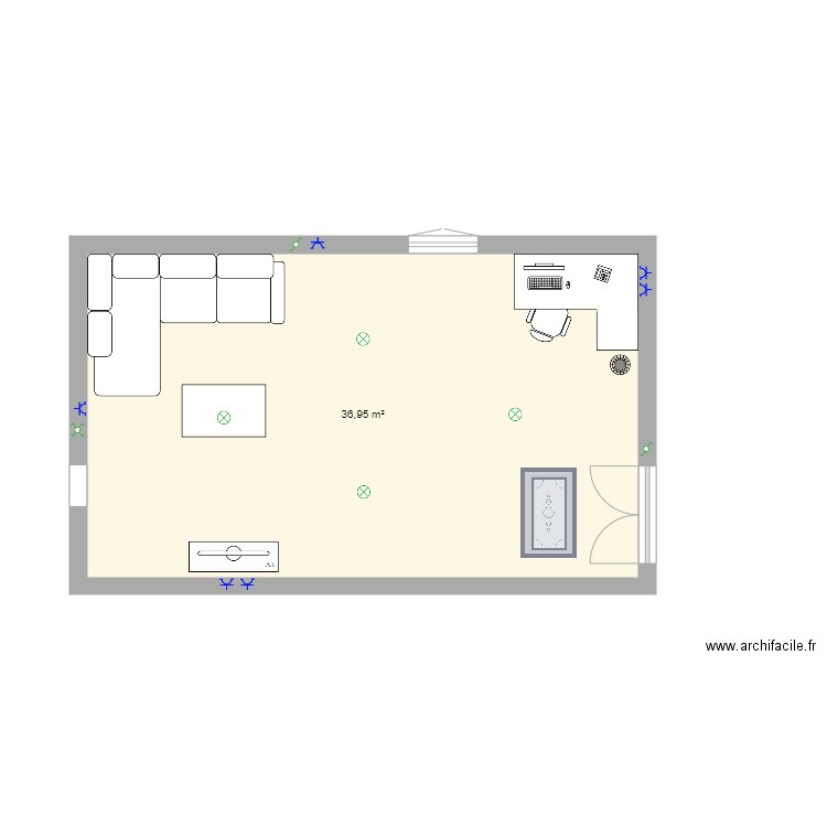 salon vivienda. Plan de 0 pièce et 0 m2