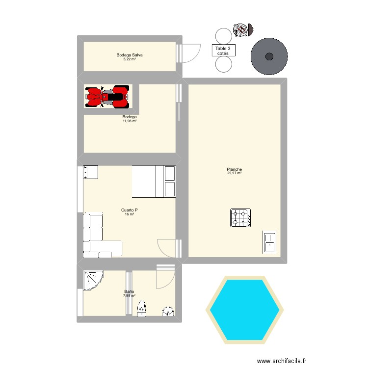 Bodega y cuarto finca . Plan de 0 pièce et 0 m2
