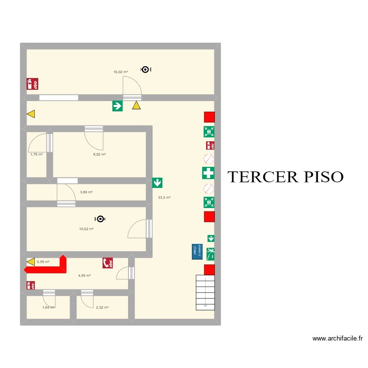 Tercer piso. Plan de 0 pièce et 0 m2