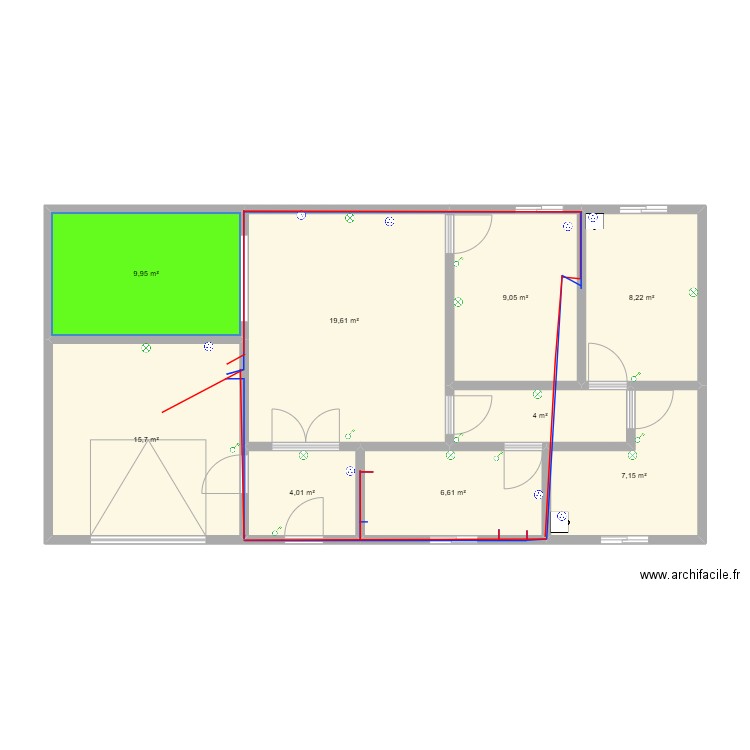 ejercicios archifacile 2. Plan de 0 pièce et 0 m2
