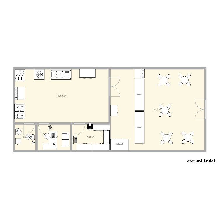 Panaderia. Plan de 0 pièce et 0 m2