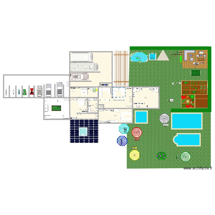 villa. Plan de 0 pièce et 0 m2