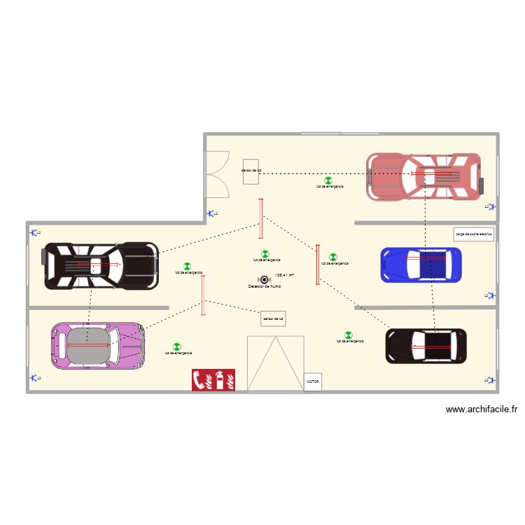 garaje. Plan de 0 pièce et 0 m2