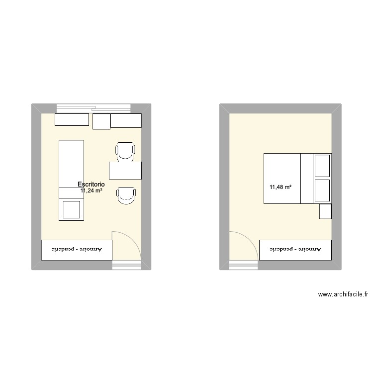 Quarto. Plan de 0 pièce et 0 m2