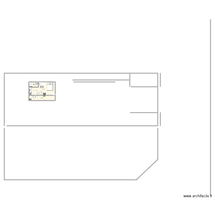 Tiny3. Plan de 3 pièces et 24 m2