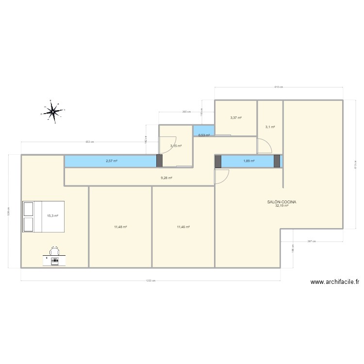andaluces_15_2A_V2. Plan de 0 pièce et 0 m2