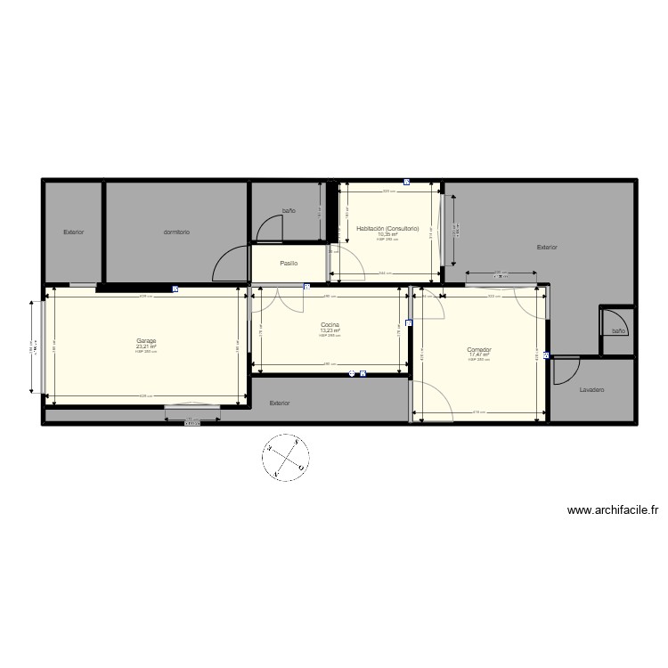 1- Casa Luis: Sala proyección y Consltorio. Plan de 0 pièce et 0 m2