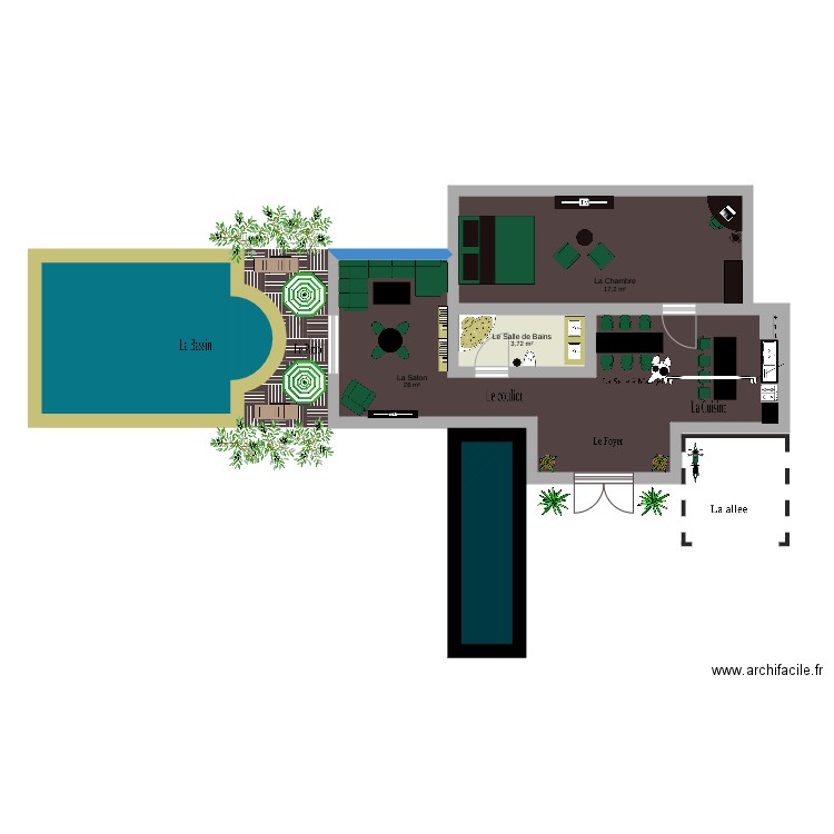 french. Plan de 0 pièce et 0 m2
