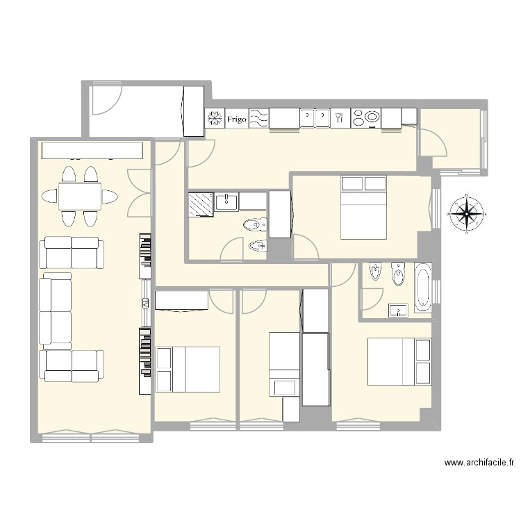 amorcillo1214. Plan de 11 pièces et 98 m2