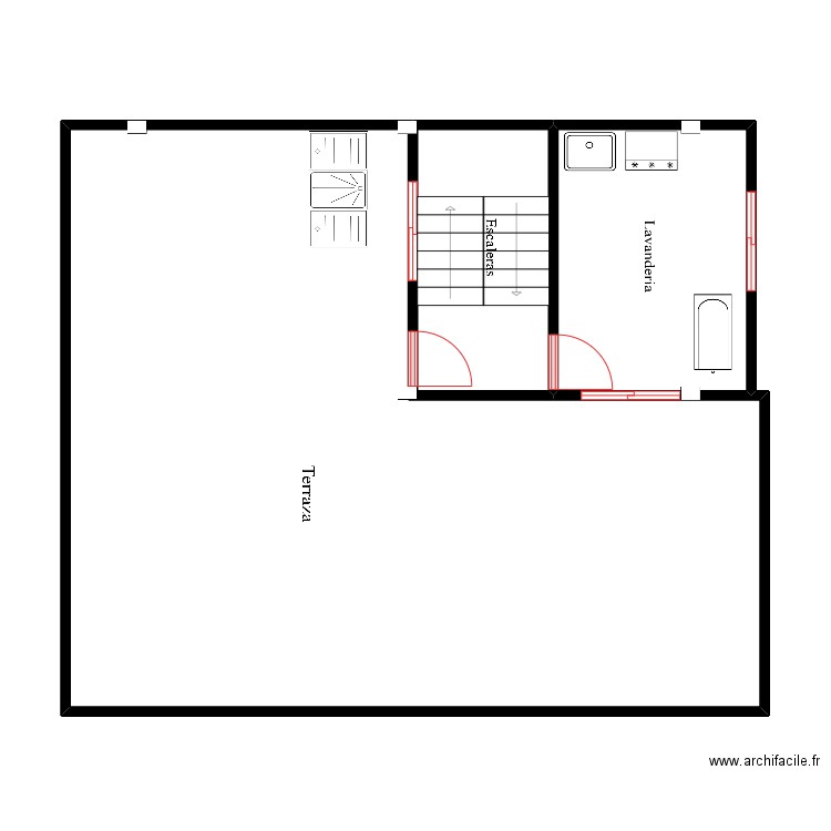 Terraza. Plan de 0 pièce et 0 m2