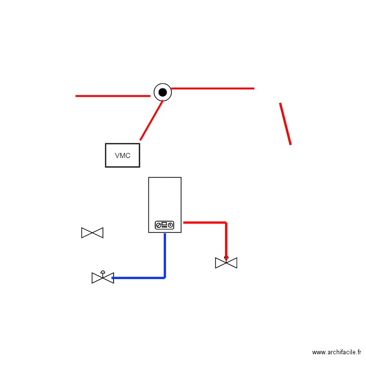 plano de la fontaneria. Plan de 0 pièce et 0 m2
