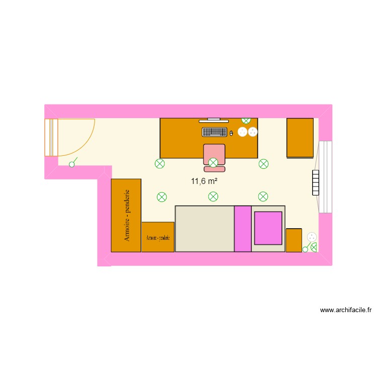 nire logela. Plan de 0 pièce et 0 m2
