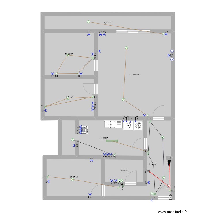 Mi casa kevin. Plan de 0 pièce et 0 m2