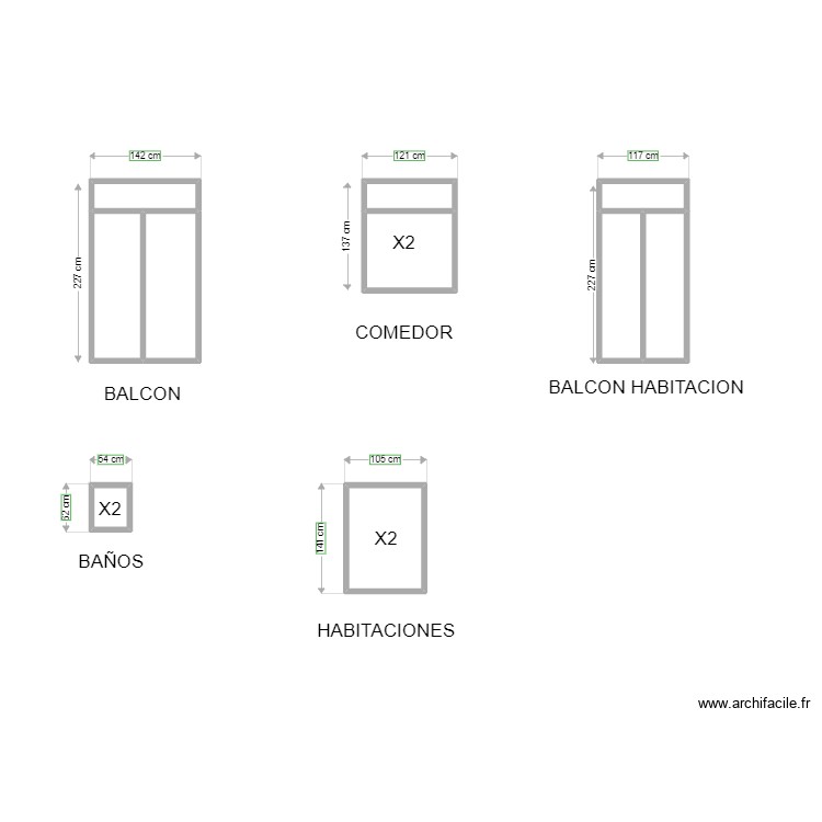 VENTANAS. Plan de 0 pièce et 0 m2