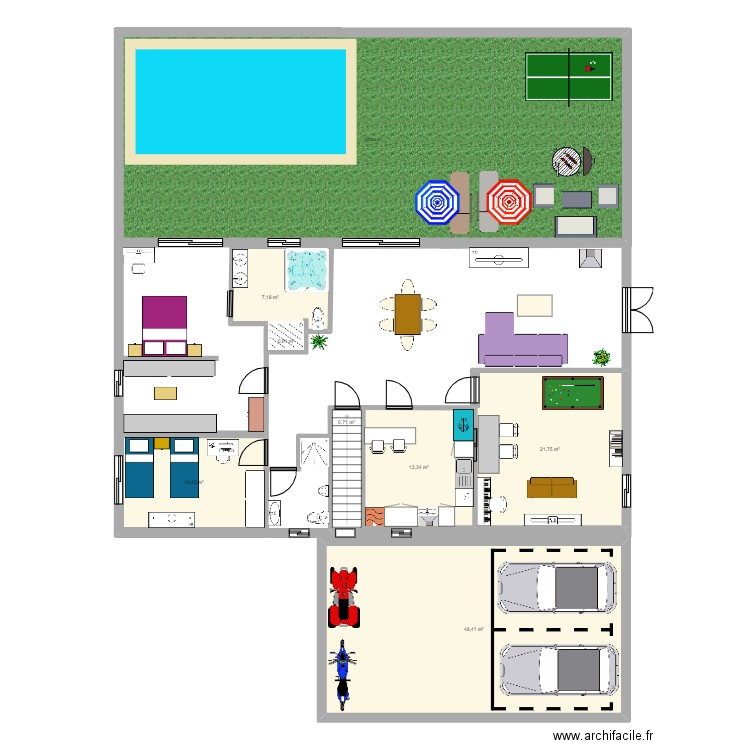Miami casa. Plan de 0 pièce et 0 m2