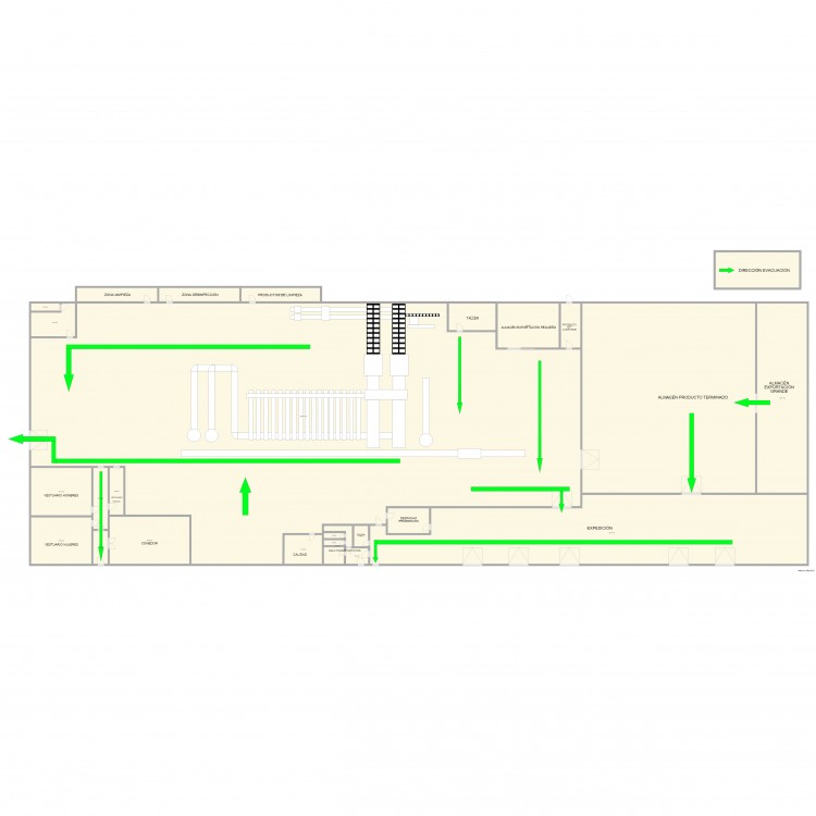 Camar Evacuación. Plan de 0 pièce et 0 m2