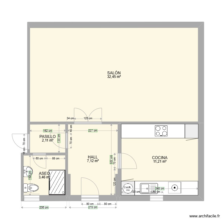 Cocina - estado inicial. Plan de 0 pièce et 0 m2