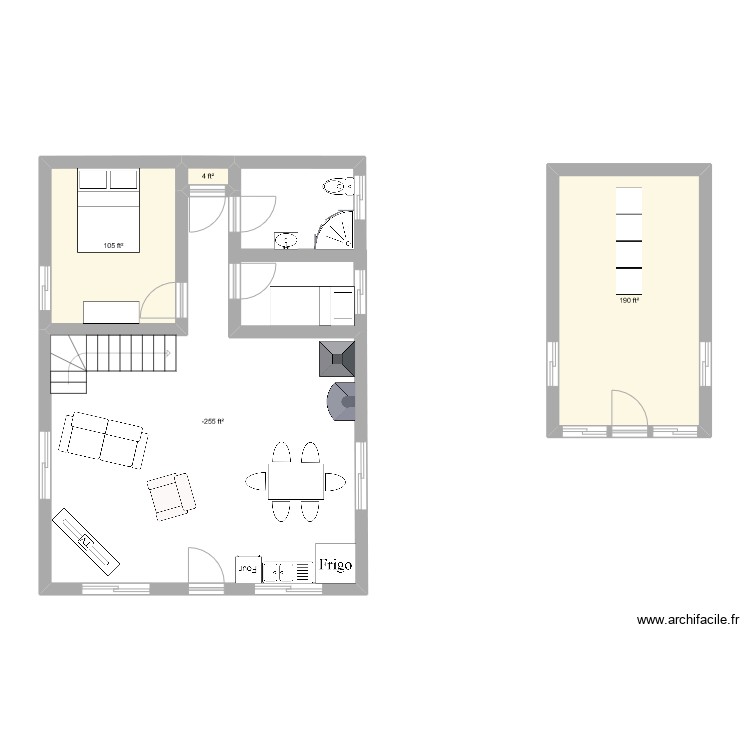 Chalet . Plan de 0 pièce et 0 m2