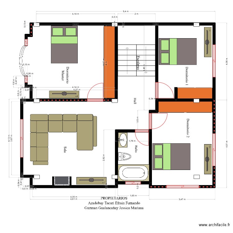 123. Plan de 3 pièces et 29 m2
