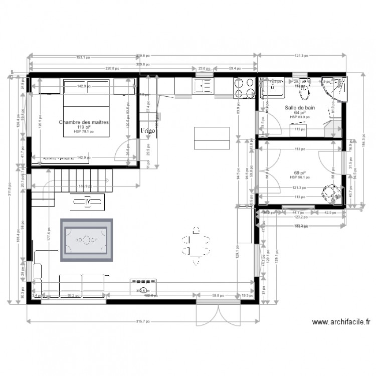 Chalet. Plan de 0 pièce et 0 m2