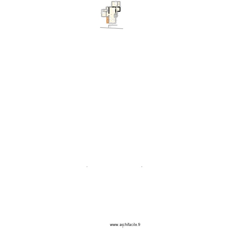 Planta existente. Plan de 7 pièces et 100 m2