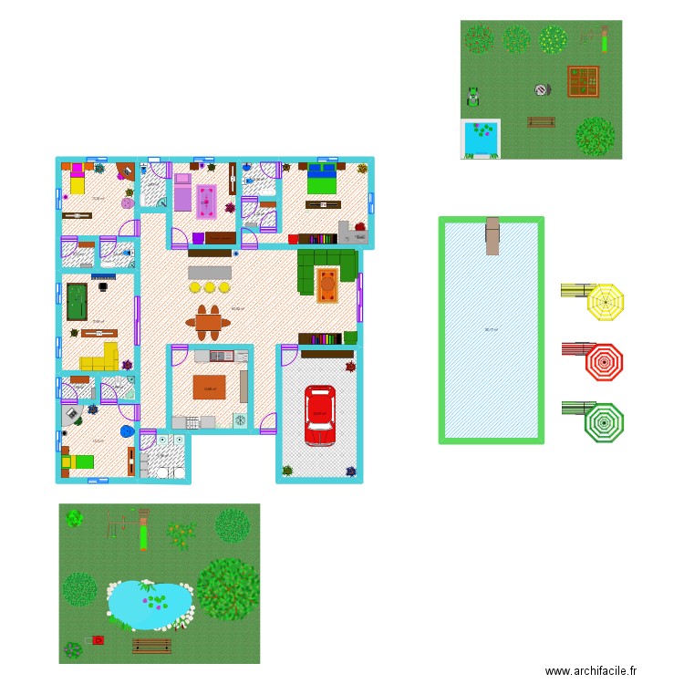 Plano de Casa en Aplicación. Plan de 0 pièce et 0 m2