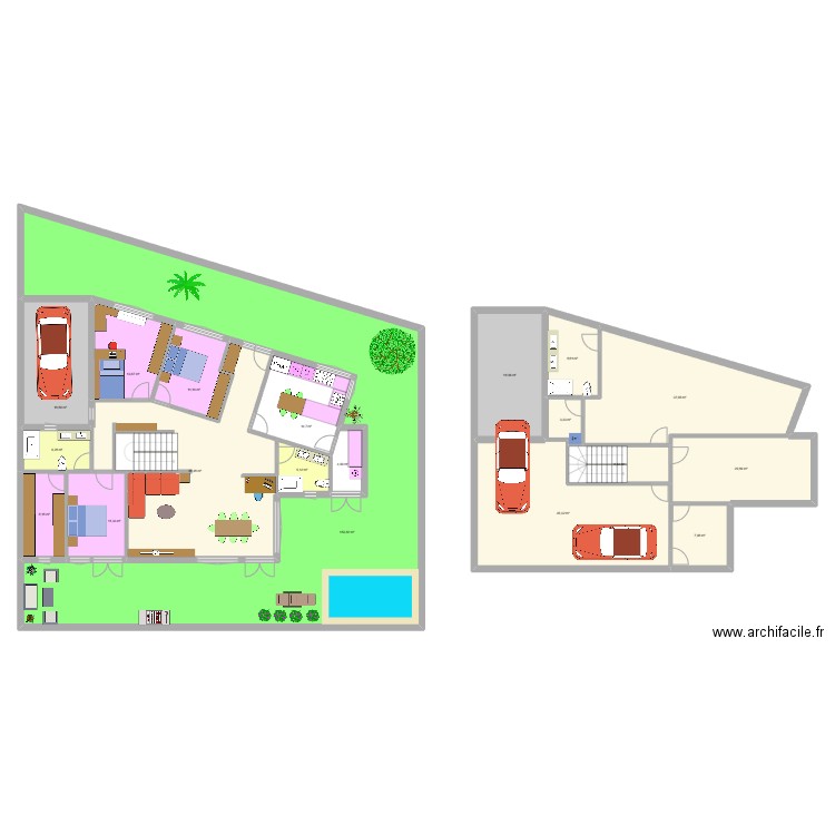 casa. Plan de 0 pièce et 0 m2