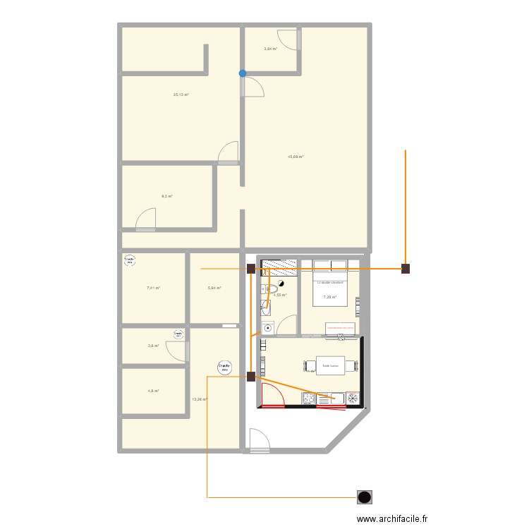 casa3. Plan de 0 pièce et 0 m2
