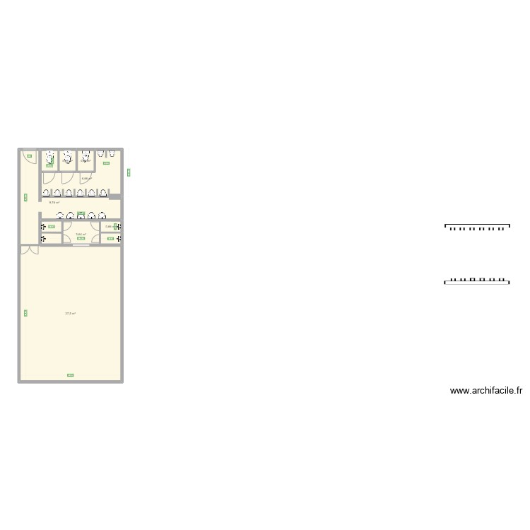 Vestuario. Plan de 0 pièce et 0 m2