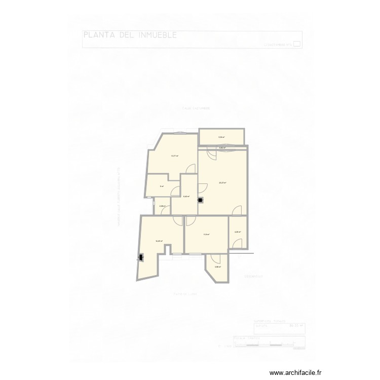 gaztambide plano 1. Plan de 0 pièce et 0 m2