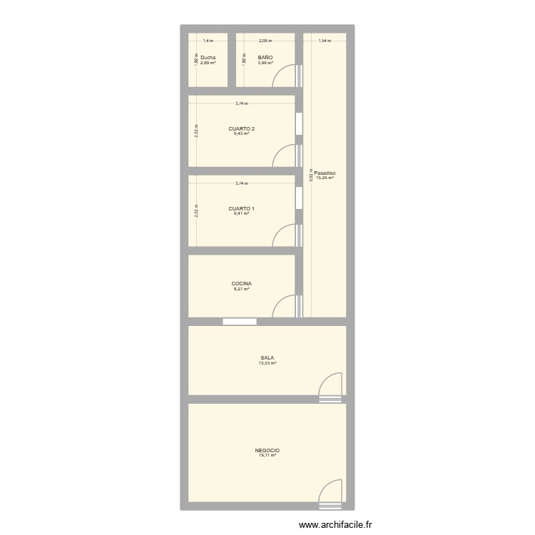 Casa de Jaime1. Plano de 0 habitación y 0 m2