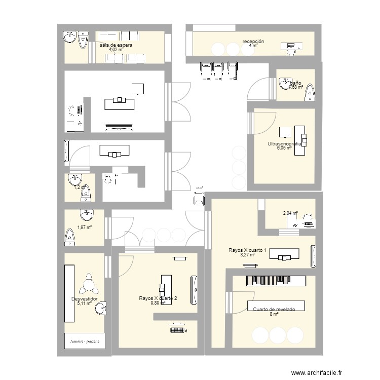 Departamento de radiologia. Plan de 0 pièce et 0 m2