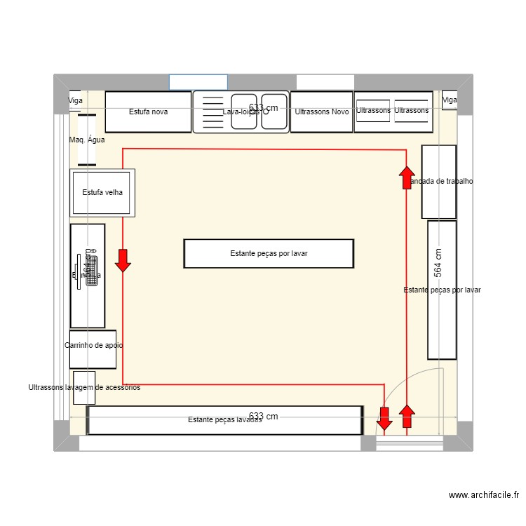 Sala Lavagem com estufa velha. Plan de 0 pièce et 0 m2