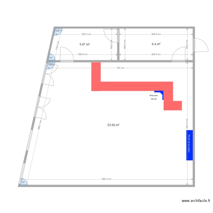 55945 Local Actual. Plan de 0 pièce et 0 m2