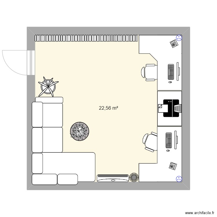 Informatik büro. Plan de 0 pièce et 0 m2
