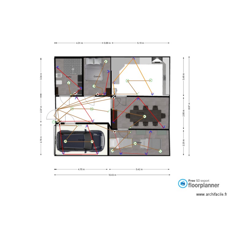 Etxebizitza. Plan de 0 pièce et 0 m2