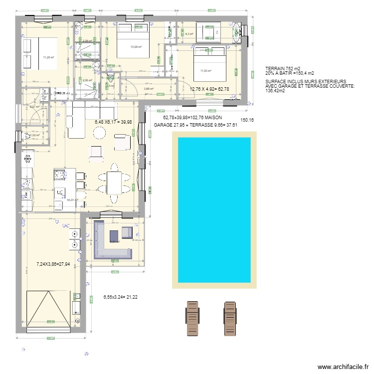 evi 102 keuken zoals we willen hoekbank voordeur met kast. Plan de 0 pièce et 0 m2