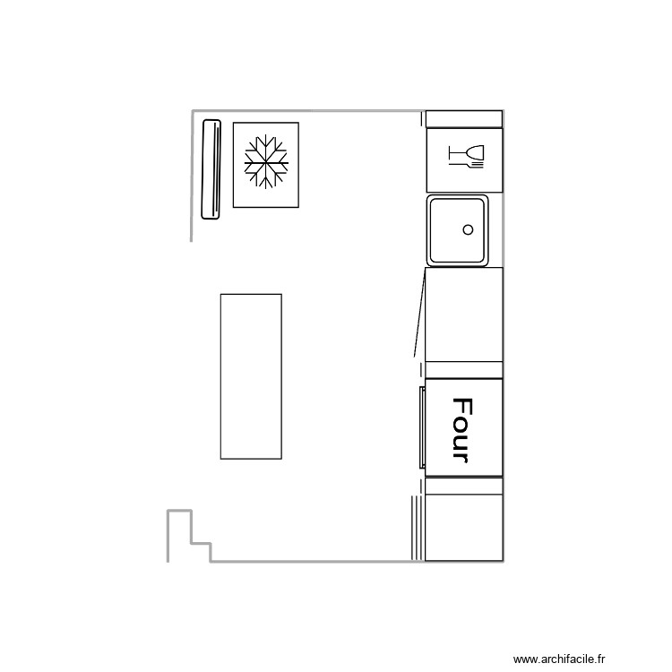keuken. Plan de 0 pièce et 0 m2 keuken. Plan de 0 pièce et 0 m2