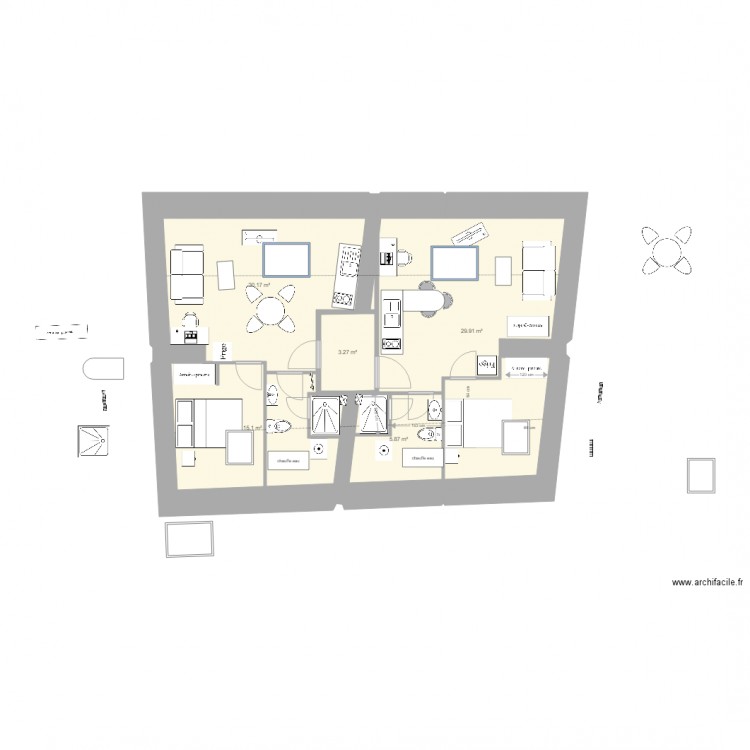 st nicolas Etage 2 V7 SUD 6. Plan de 0 pièce et 0 m2