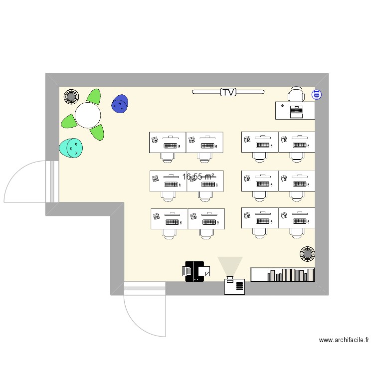 Computer room. Plan de 0 pièce et 0 m2