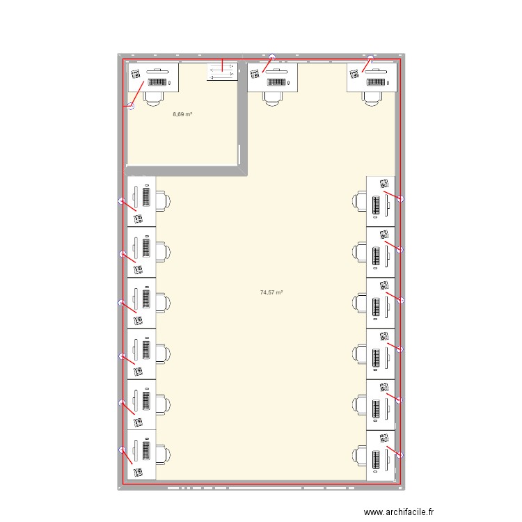 Peluqueria. Plan de 0 pièce et 0 m2