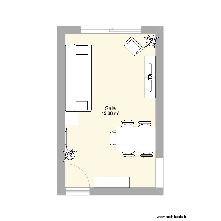 Sala 2. Plan de 0 pièce et 0 m2