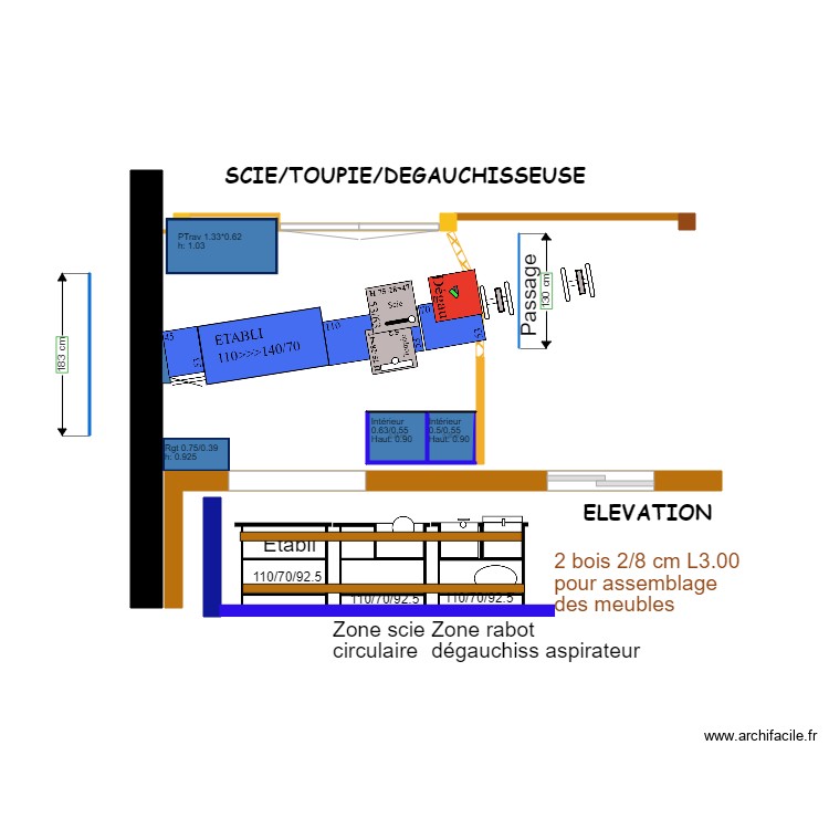 RANGEMENT ATELIER 2021 v3. Plan de 0 pièce et 0 m2