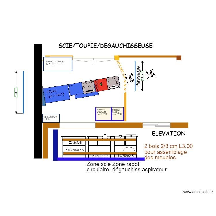 RANGEMENT ATELIER 2021 v2. Plan de 0 pièce et 0 m2