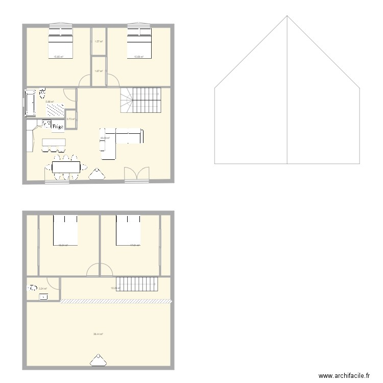 chalet. Plan de 0 pièce et 0 m2
