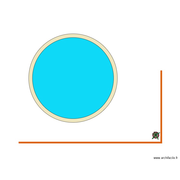 terrasse piscine. Plan de 0 pièce et 0 m2