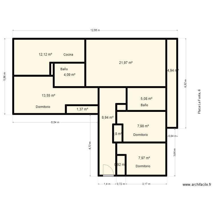 la fusta 6 2 benetuser. Plan de 0 pièce et 0 m2