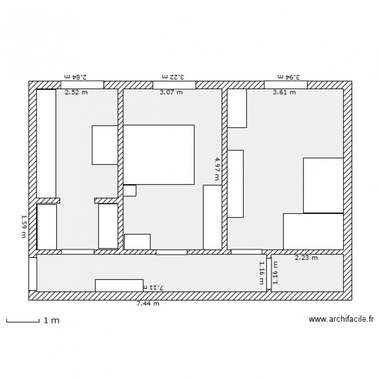 Pérolles 41 meublé. Plan de 0 pièce et 0 m2